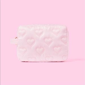 NWT Stoney Clover Lane x Target Pink Quilted Hearts Large Pouch